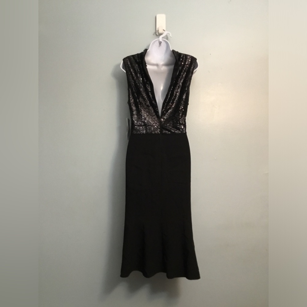 Maggy London Black Sequin Backless Dress - Picture 2 of 15